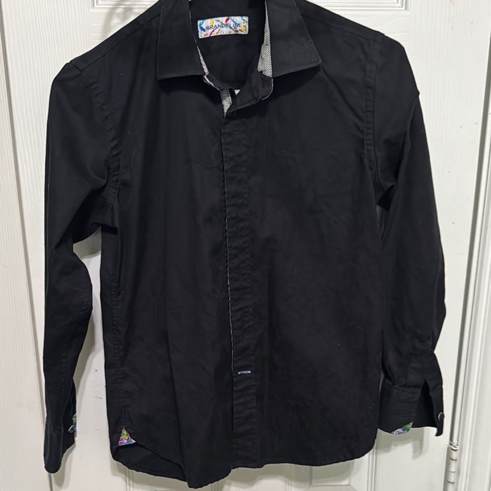 Brandolini Italian Black Button Down Shirt